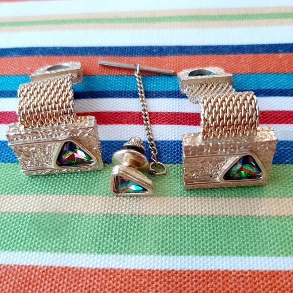 VTG CUFF LINK AND TIE TACK SET - Picture 5 of 6